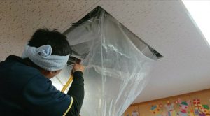 久留米市幼稚園エアコン清掃