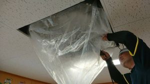 久留米市幼稚園エアコン清掃